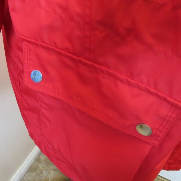 Misty Harbor RED Rain Jacket with Hood Lined Size 14 (K7) - Picture 7 of 9